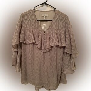Haute Hippie Ruffle Blouse